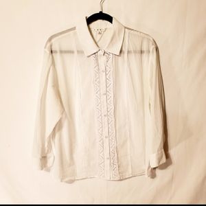 CAbi white collett top